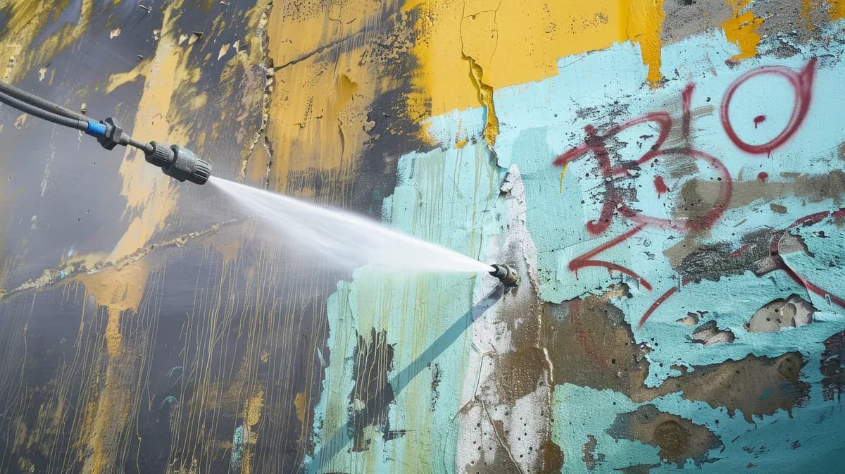 Graffiti-Entfernung Beispiel 1